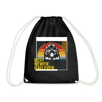 Meilleur t-shirt Newfie Dad Ever - Sac de sport léger - noir - Devant
