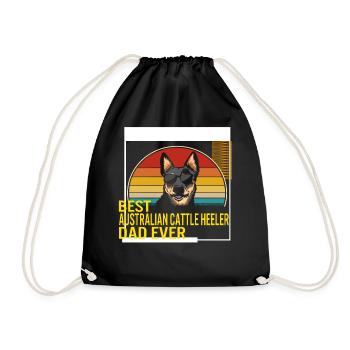Meilleur t-shirt australien Cattle Heeler Dad Ever - Sac de sport léger - noir - Devant