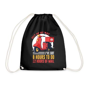 Have 8 hours to make 12 hours post - Drawstring Bag - black - Front
