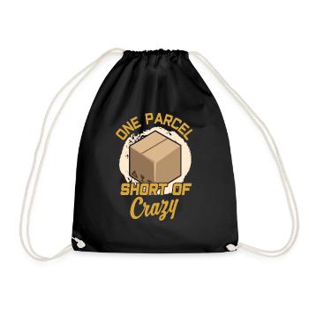 A parcel just before the madness postman - Drawstring Bag - black - Front