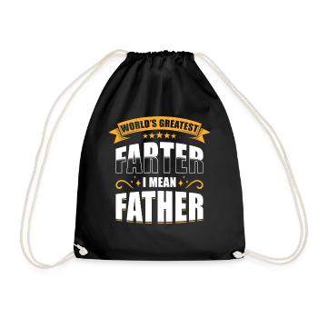 Farter Père Pète s’amuser à dire drôle Fête des Pères - Sac de sport léger - noir - Devant