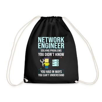 Netzwerkingenieur Network Engineer Computer - Drawstring Bag - black - Front