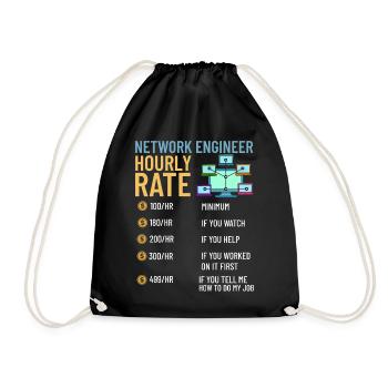 Netzwerkingenieur Network Engineer Computer - Drawstring Bag - black - Front