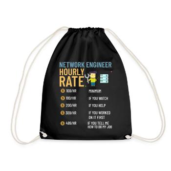 Netzwerkingenieur Network Engineer Computer - Drawstring Bag - black - Front
