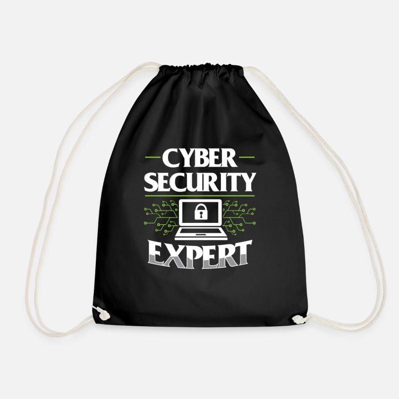 Cybersecurity Experte Hack Hacker IT Sicherheit - Turnbeutel - Schwarz