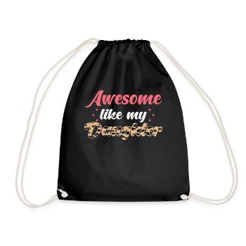 Mama Tochter Génial comme ma fille - Sac de sport léger - noir - Devant