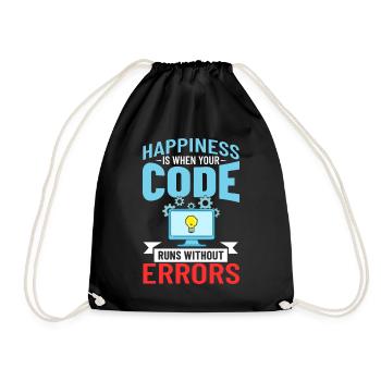 Software Development Software Developer Developer - Drawstring Bag - black - Front