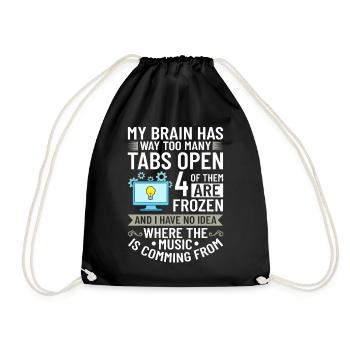Software Development Software Developer Developer - Drawstring Bag - black - Front