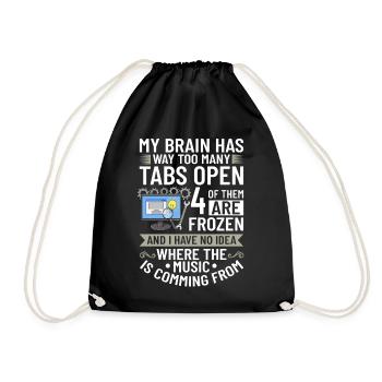 Software Development Software Developer Developer - Drawstring Bag - black - Front
