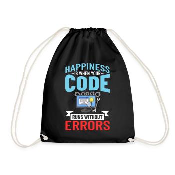 Software Development Software Developer Developer - Drawstring Bag - black - Front