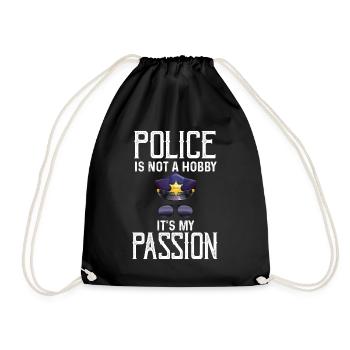 Police Passion Sheriff Badge - Drawstring Bag - black - Front