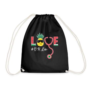 Krankenschwester Nurse Life - Drawstring Bag - black - Front