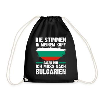 Balkan Bulgarien Bulgare Bulgarisches - Turnbeutel - Schwarz - Vorne