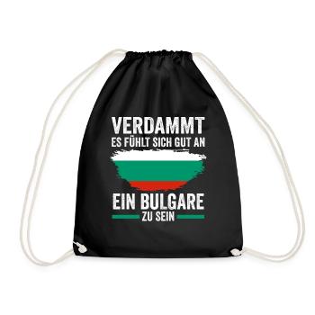 Balkan Bulgarien Bulgare Bulgarisches - Turnbeutel - Schwarz - Vorne