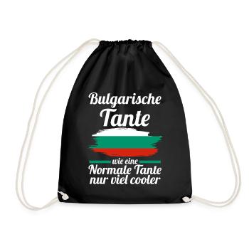 Balkan Bulgarin Tante Bulgarien - Turnbeutel - Schwarz - Vorne