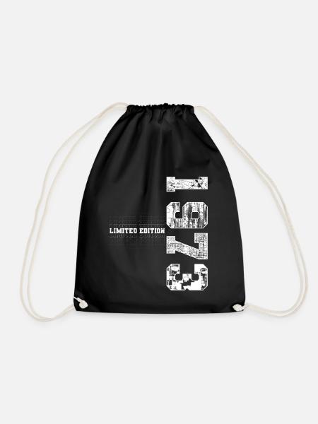 Limited Edition 1973 Year of Birth 1973 Gift - Drawstring Bag - black
