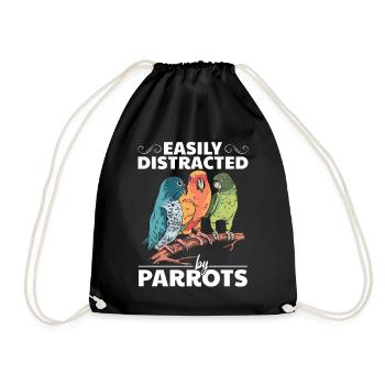 Parrot bird I easily get from parrots - Drawstring Bag - black - Front