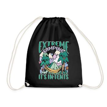 Extrem Camping est dans des tentes - Camping Camping Nature - Sac de sport léger - noir - Devant