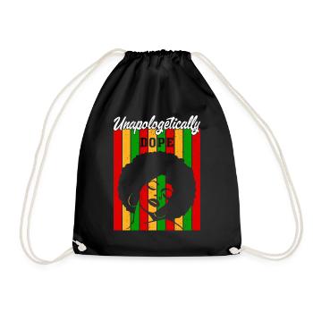Black History Month Black History American - Turnbeutel - Schwarz - Vorne