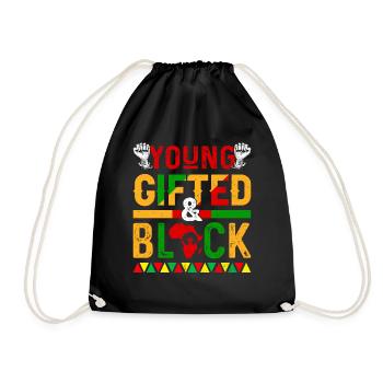 Black History Month Black History American - Turnbeutel - Schwarz - Vorne