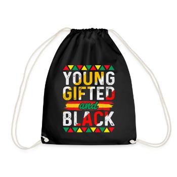Black History Month Black History American - Turnbeutel - Schwarz - Vorne