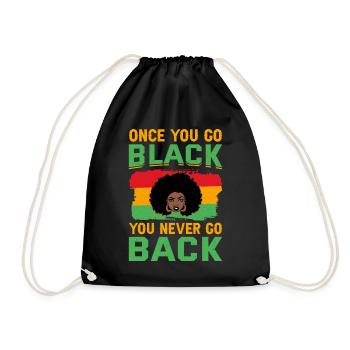 Black History Month Black History American - Turnbeutel - Schwarz - Vorne