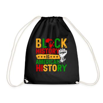 Black History Month Black History American - Turnbeutel - Schwarz - Vorne