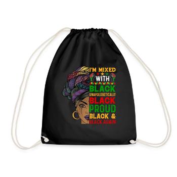 Black History Month Black History American - Turnbeutel - Schwarz - Vorne