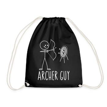 Arc de tir à l’arc Archer vintage - Sac de sport léger - noir - Devant