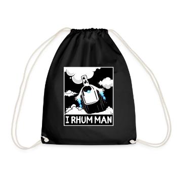 I RHUM MAN Apéro entre amis - Rhum - Apéro rhum - Sac de sport léger - noir - Devant