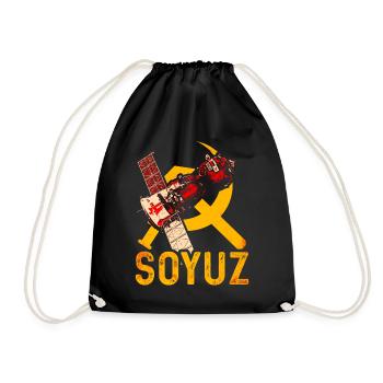 Soyuz spaceship Soviet Union - Drawstring Bag - black - Front