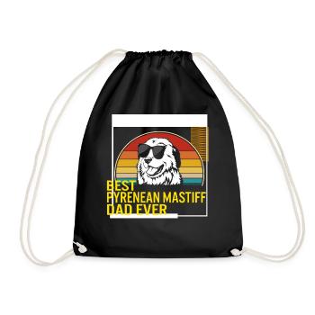 Bestes Pyrenean Mastiff Dad Ever T-Shirt - Turnbeutel - Schwarz - Vorne
