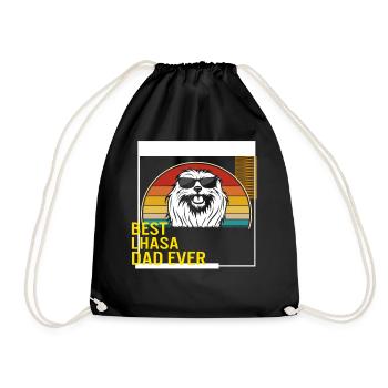 Meilleur T-shirt Lhasa Dad Ever - Sac de sport léger - noir - Devant