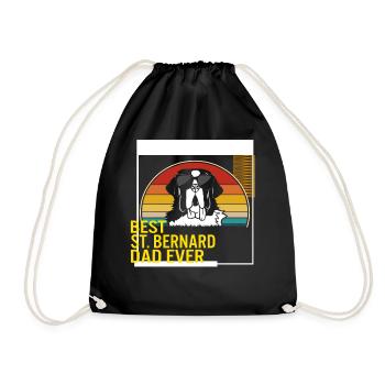 Meilleur t-shirt St Bernard Dad Ever - Sac de sport léger - noir - Devant
