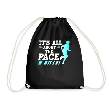 Tout tourne autour du pace marathon runners - Sac de sport léger - noir - Devant