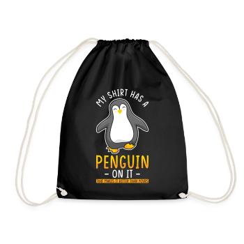 Pinguin Liebe Pinguin Spruch - Turnbeutel - Schwarz - Vorne