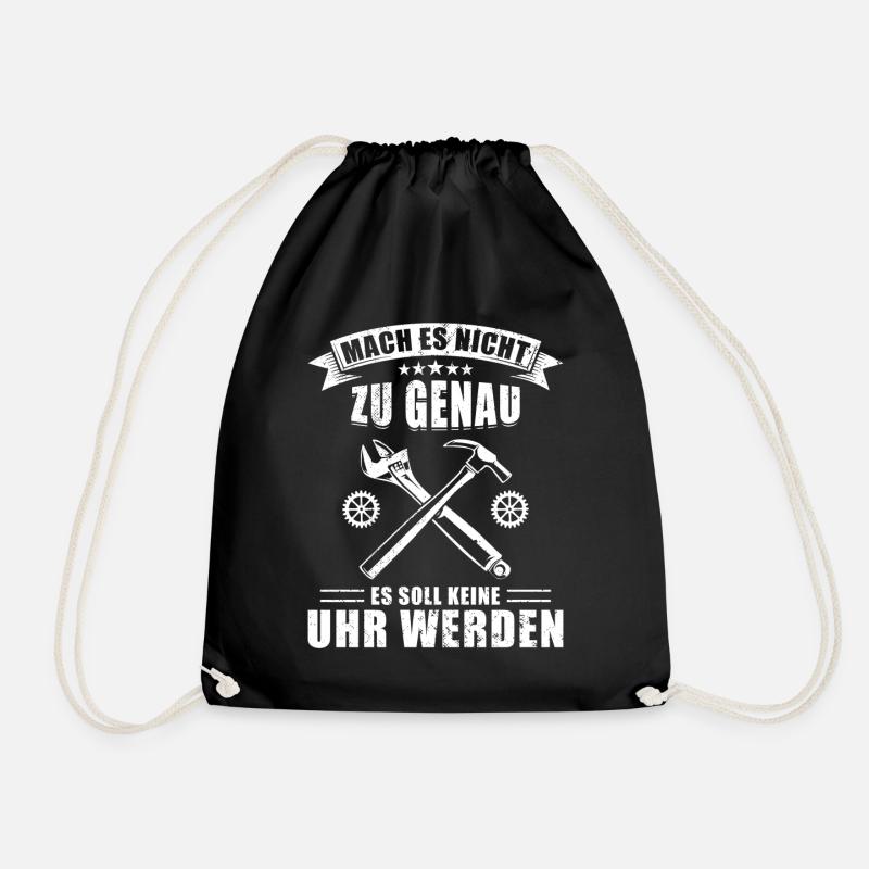 Handwerker Handwerkersprüche lustig - Turnbeutel - Schwarz