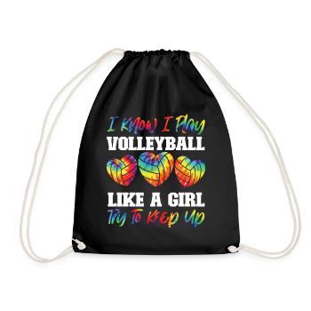 Joueuse de volleyball Team Girl Tie - Sac de sport léger - noir - Devant