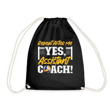 Volleyball Player Team Assistant - Drawstring Bag - black - Front