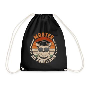 Vintage Master No Probllama For Master Graduate - Drawstring Bag - black - Front