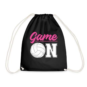 Volleyball Player Team Game On - Drawstring Bag - black - Front