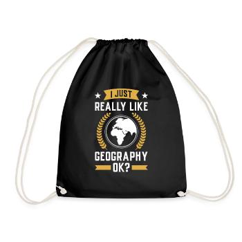 J’aime juste la géographie très bien? Géographe - Sac de sport léger - noir - Devant