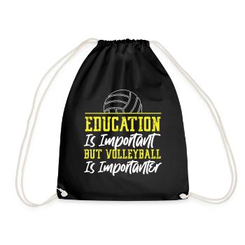 Volleyball Player Team Education - Drawstring Bag - black - Front