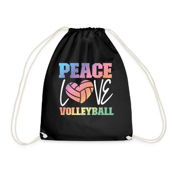 Joueur de volleyball Équipe Peace Love - Sac de sport léger - noir - Devant
