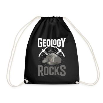 Geology Geologist Geology student Geology teacher - Drawstring Bag - black - Front