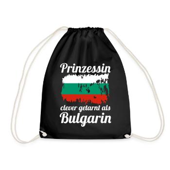 Prinzessin Balkan Bulgare Bulgarisches Bulgarien - Turnbeutel - Schwarz - Vorne