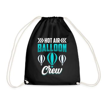 Hot Air Balloon Crew Balloon Flight Balloonist - Drawstring Bag - black - Front