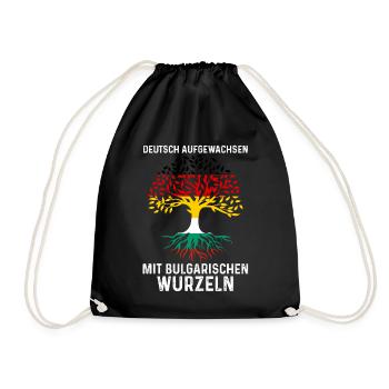 Balkan Deutschland Bulgare Bulgarisches Bulgarien - Turnbeutel - Schwarz - Vorne