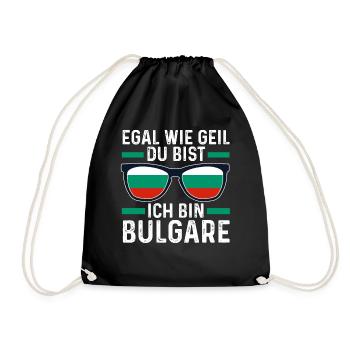 Balkan Bulgare Bulgarisches Bulgarien - Turnbeutel - Schwarz - Vorne