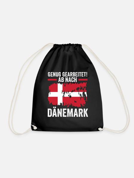 Skandinavien Urlaub Däne Dänemark - Turnbeutel - Schwarz